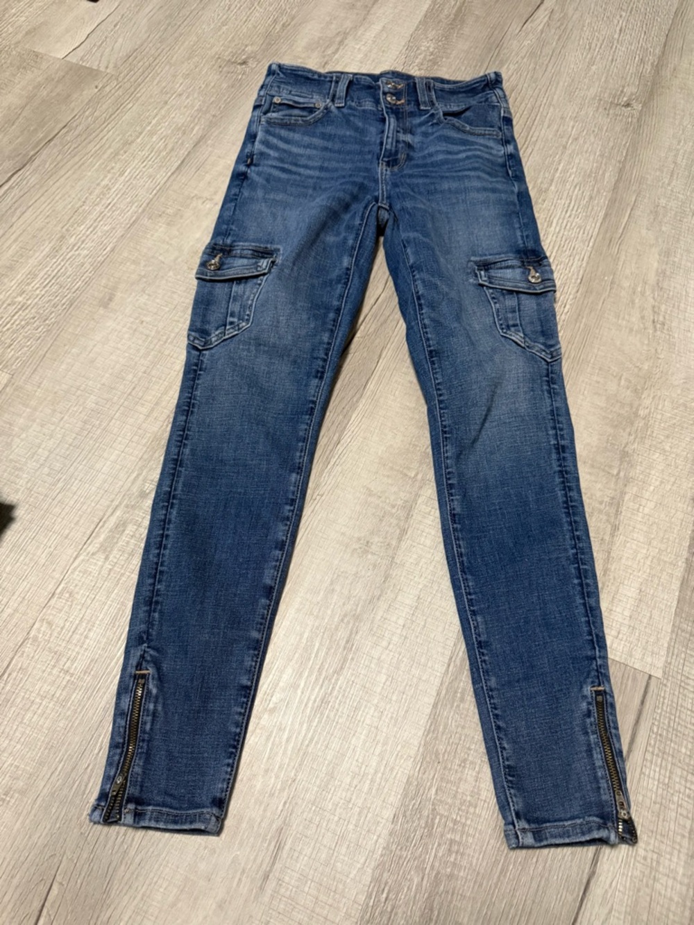 American Eagle Dark Blue Denim Jeans with Button Fly